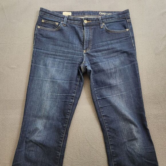 Gap 1969 Women 31L Dark Wash Mid Rise New Perfect Boot Jeans - Picture 3 of 14